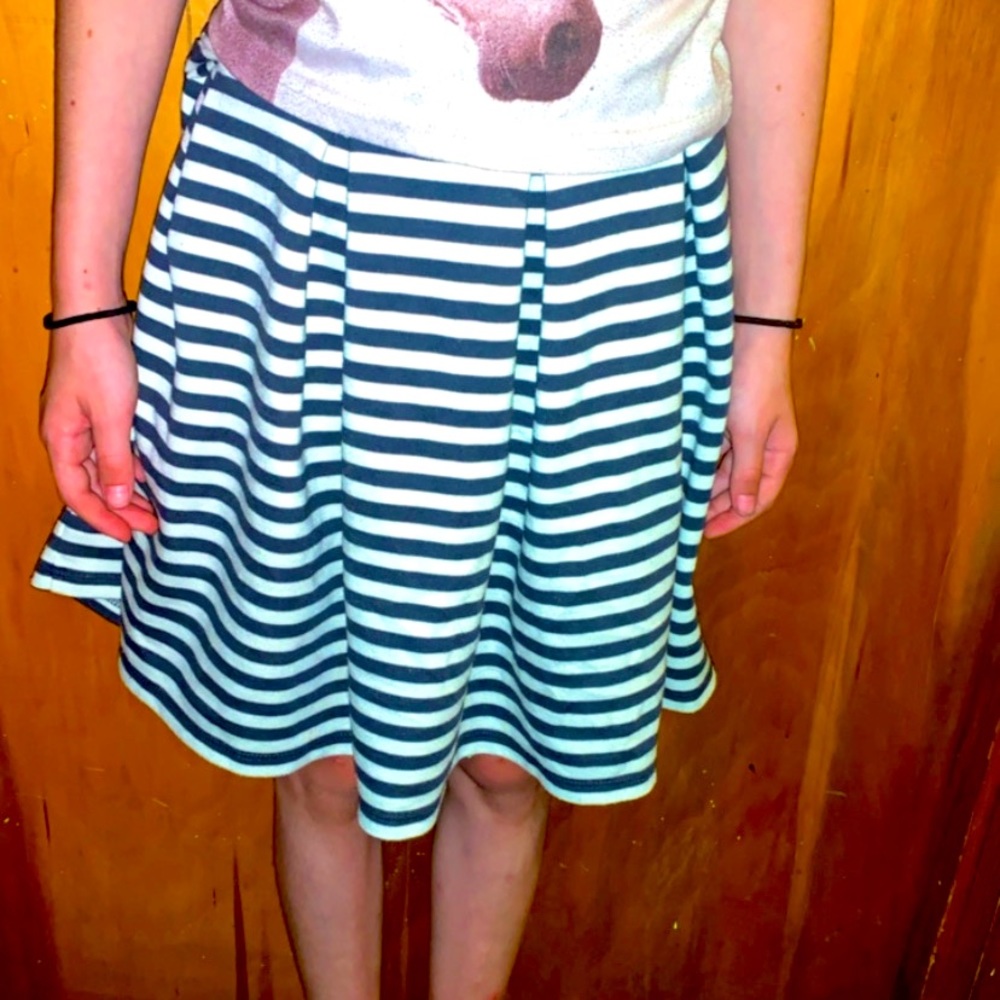 striped skirt
